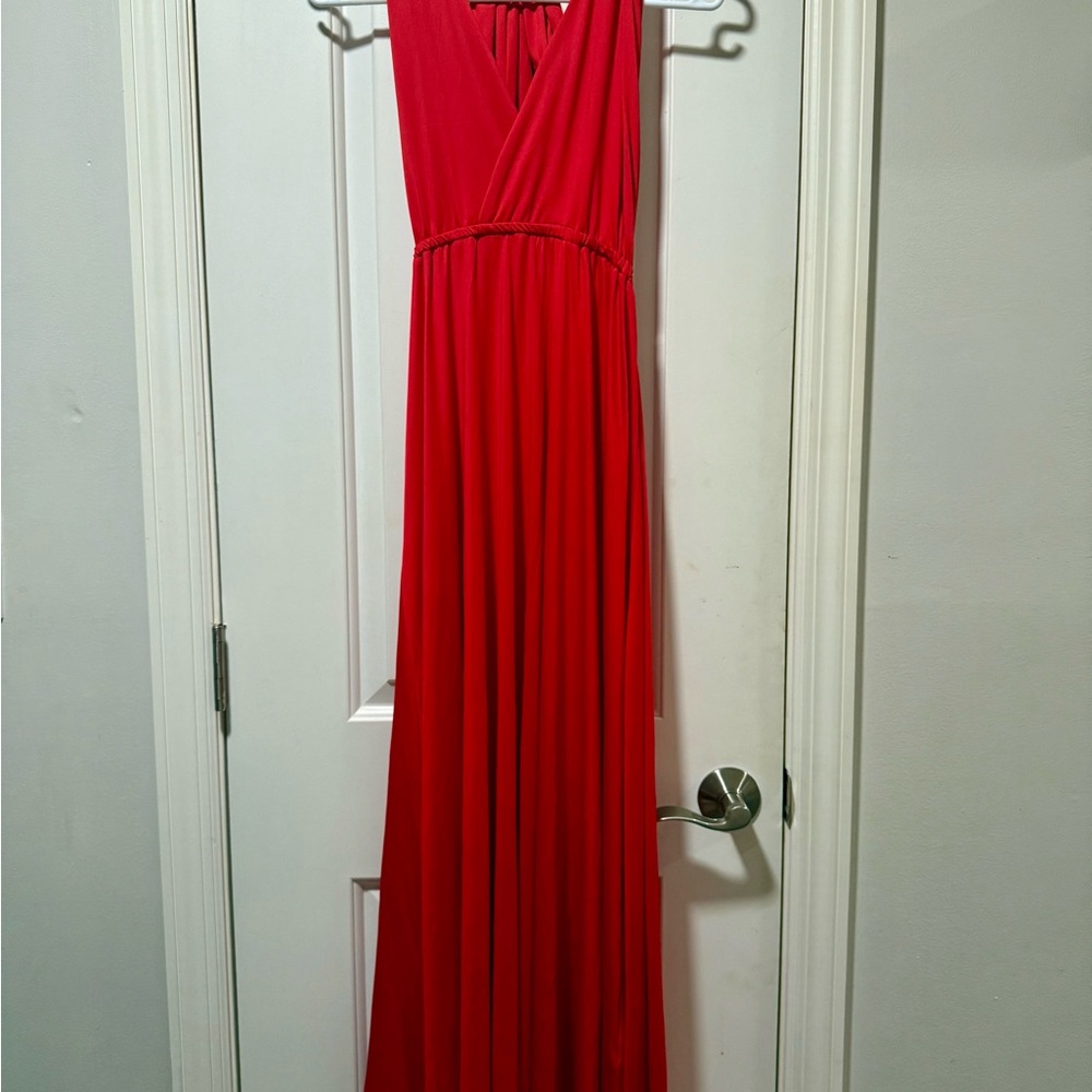 Elegant Red Maxi Dress